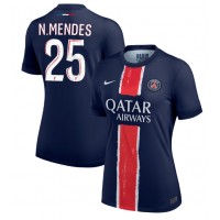 Camiseta Paris Saint-Germain Nuno Mendes #25 Primera Equipación Replica 2024-25 para mujer mangas cortas